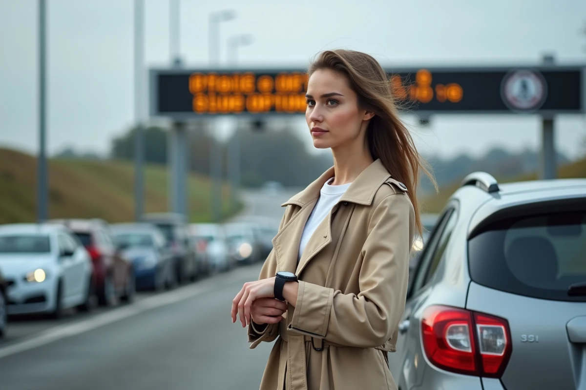 Jeune femme v&eacute;rifiant l
