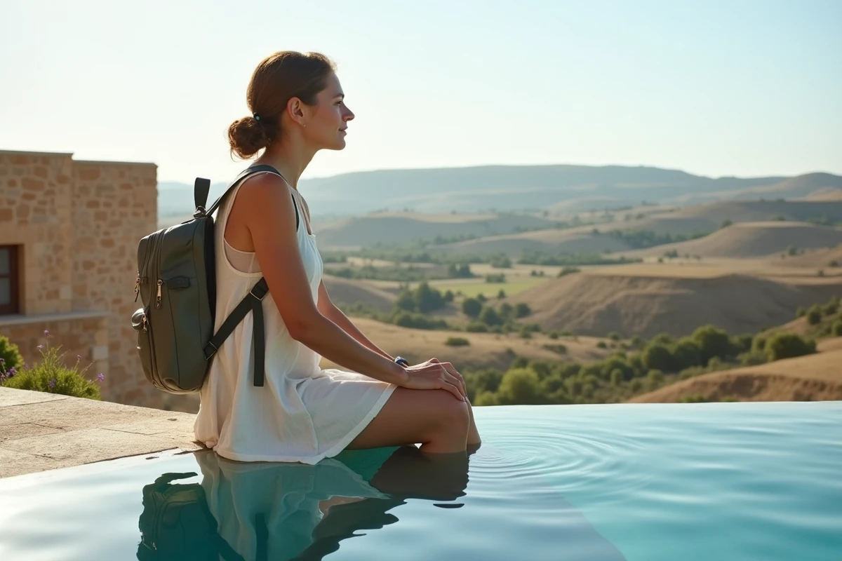 Femme seule au bord d
