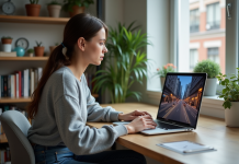 Visiter une ville en ligne : découvrez nos astuces pratiques pour une exploration virtuelle efficace Jeune femme explore une ville virtuelle sur son ordinateur