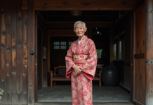 Hôtel le plus vieux du monde : découvrez l’histoire de ce monument historique Hôte japonais en kimono à l'entrée d'une auberge ancienne