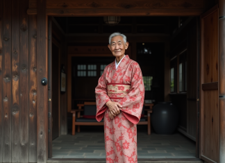 Hôtel le plus vieux du monde : découvrez l’histoire de ce monument historique Hôte japonais en kimono à l'entrée d'une auberge ancienne