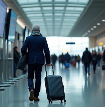 Horaires et étapes pour arriver à l’aéroport de Zaventem : conseils pratiques Homme d'âge moyen dans un aéroport vérifiant les écrans